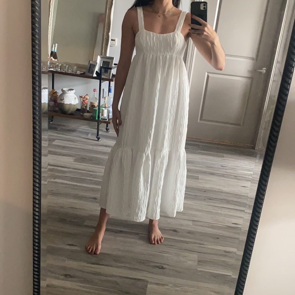 Zara White Maxi Dress